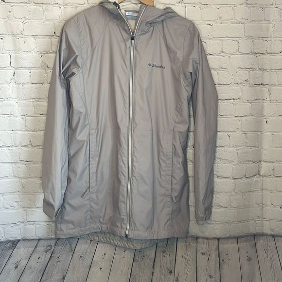 Columbia Gray Lightweight Women’s Switchback Lined Long Jacket size small - Picture 1 of 9